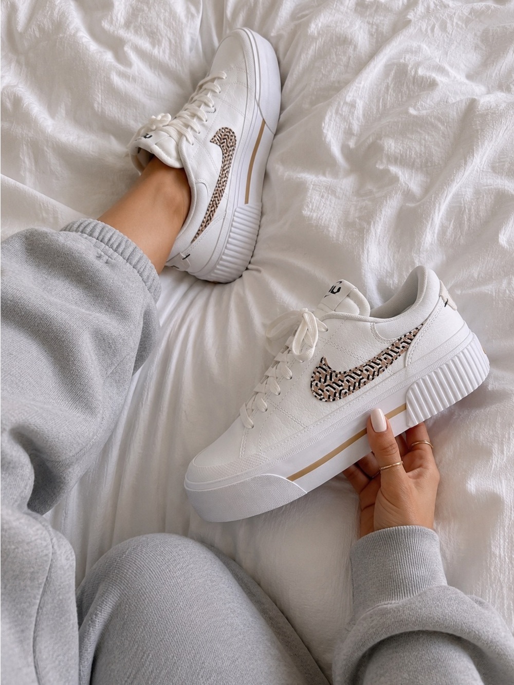 Nike Court Legacy Lift “United in Victory” Womens Size 8 White Platform Sneaker